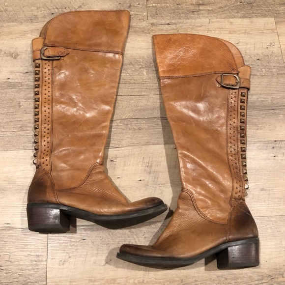 Vince Camuto Shoes - Vince Camuto Genuine Leather Bollo Over-The-Knee Riding Boots